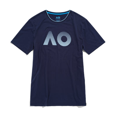 Kids Australian Open Textured Logo T-Shirt Navy